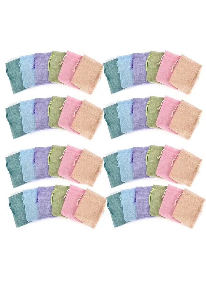 30PCS Burlap Drawstring Gift Bags 3.56x4.74 Inch Reusable Storage For Wedding Party - Image 1
